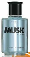 Colonia Desodorante para homens Musk Oxygen Avon